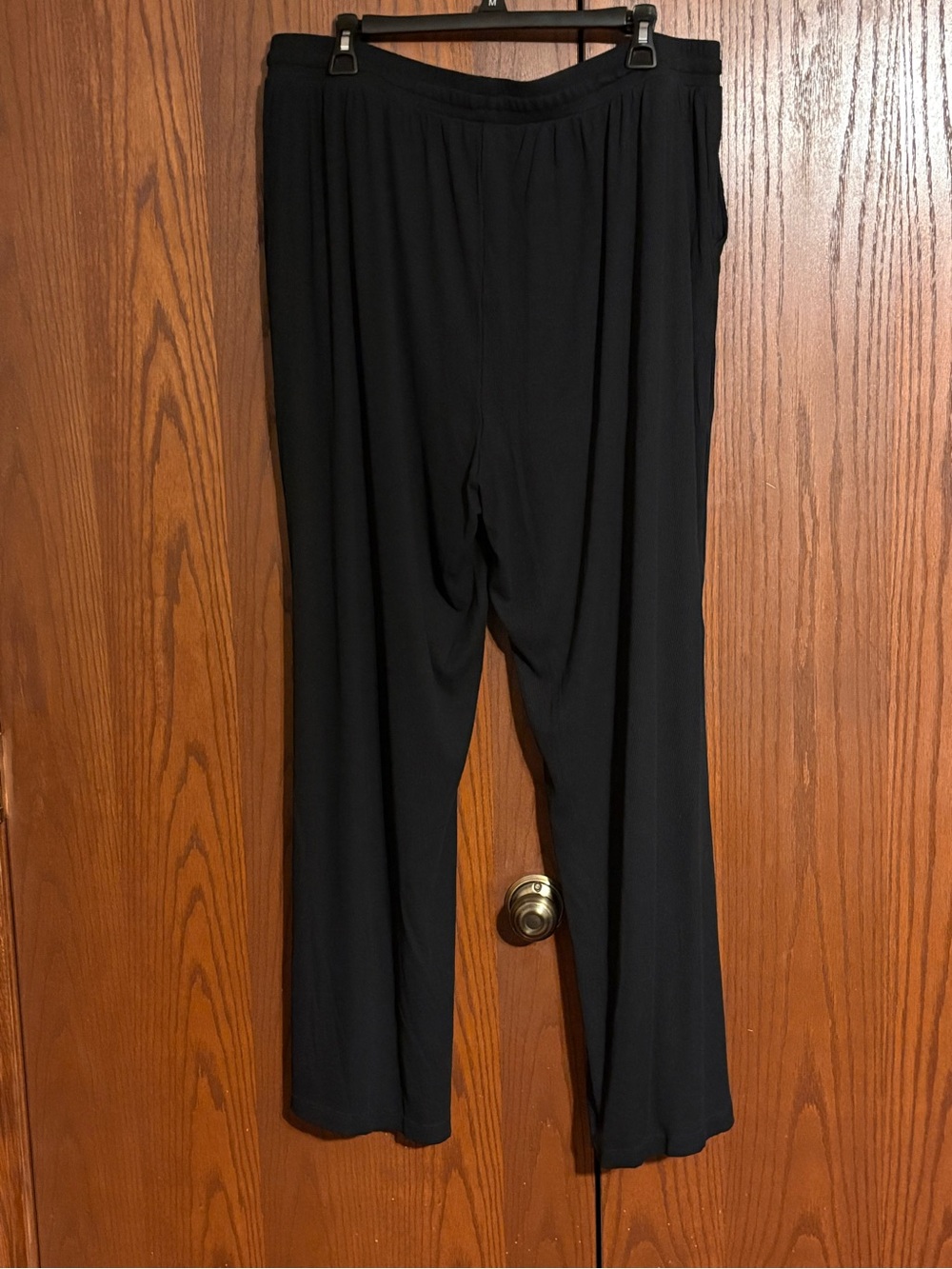 Women's Black Pull-On Wide-Leg 3XL